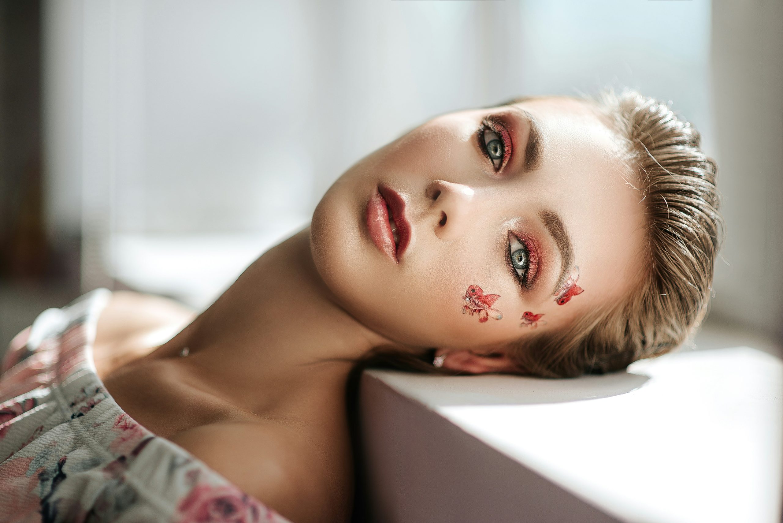 A poorly executed vampire bite attempt with uneven edges and clumpy texture.