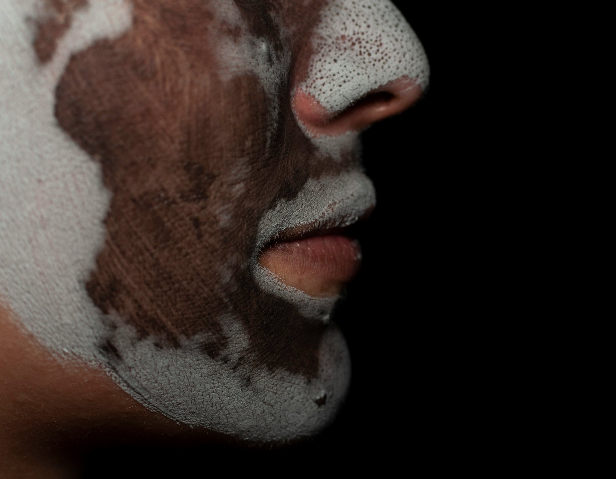 Close-up of high-quality silicone prosthetics used in professional makeup