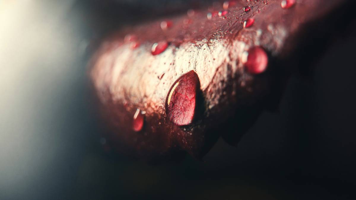 DIY inspiration photo featuring simple blood drip makeup style