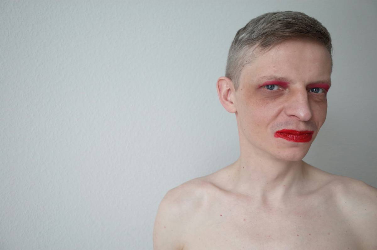 Side-by-side image showing a plain face transformed into Black Panther using makeup