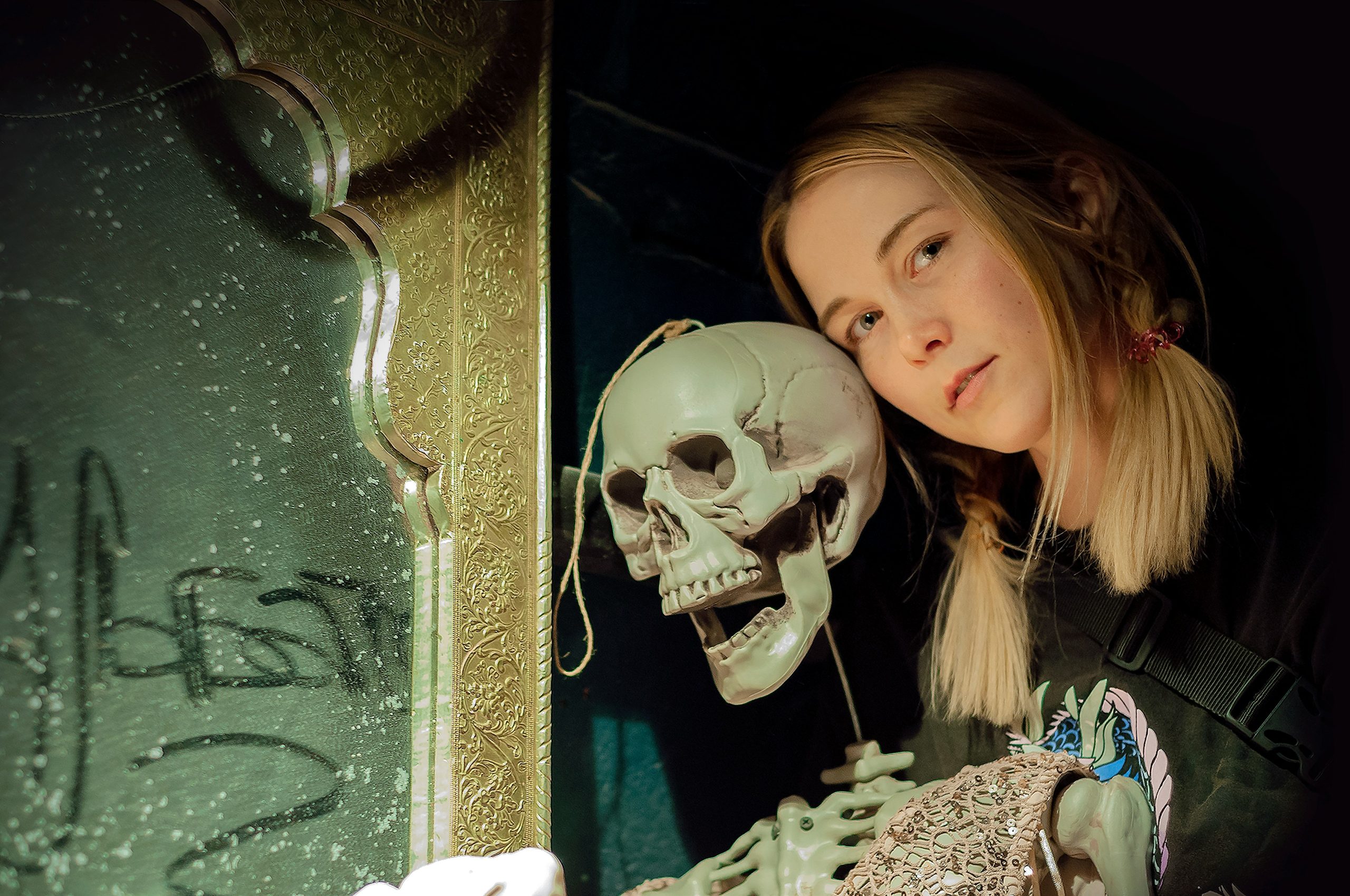 beauty with a skeleton